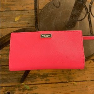 Hot pink kate spade wallet
